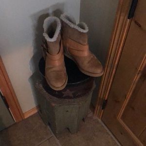 Camel Suede PU booties